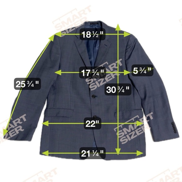 Ralph Lauren Men's Blue Blazer Macy’s Men’s Store Size 44 R Slim Fit Preloved - Picture 15 of 16